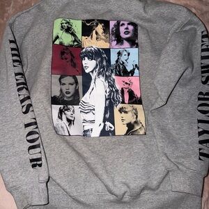 Taylor Swift The Eras Tour Gray Graphic Quarter-Zip Sweatshirt